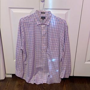 Neiman Marcus Pink & Blue Plaid Dress Shirt